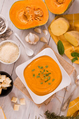 Pumpkin cream soup. 