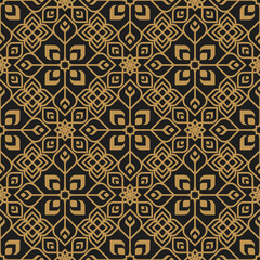Arabic oriental abstract arabesque seamless pattern