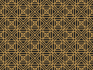 Art deco retro geometric decorative seamless pattern