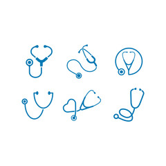 Stethoscope icon trendy flat design