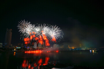 fireworks over the river