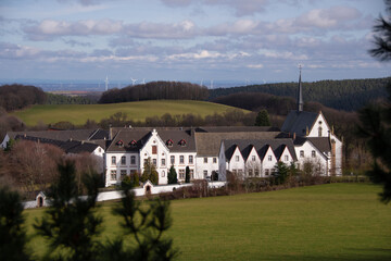 The view of the Maria Wald Abbey near Heimbach