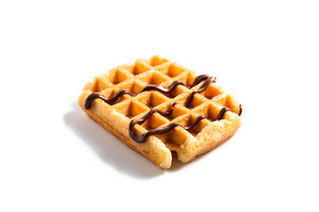 Gofre con sirope de chocolate