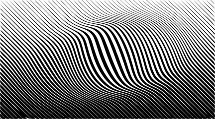 Vector black and white silhouette halftone background. Line by shape. Background, design element