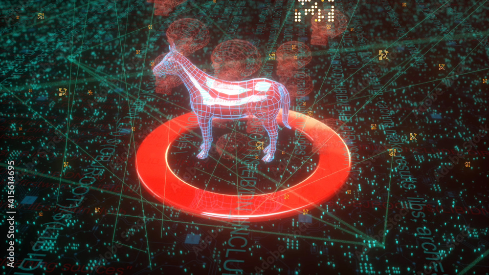 Aufkleber 3d rendered illustration of trojan malware in the complex computer interface. high quality 3d illust
