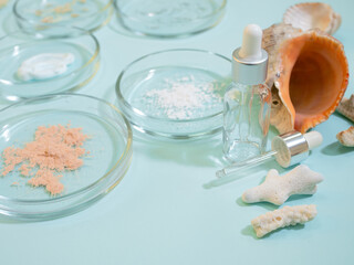 Eco-friendly cosmetics based on natural ingredients. Marine collagen and trace elements.