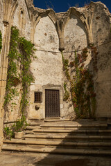Fototapeta na wymiar Ruins of the La Coria convent in Trujillo (Caceres). Land of conquerors.