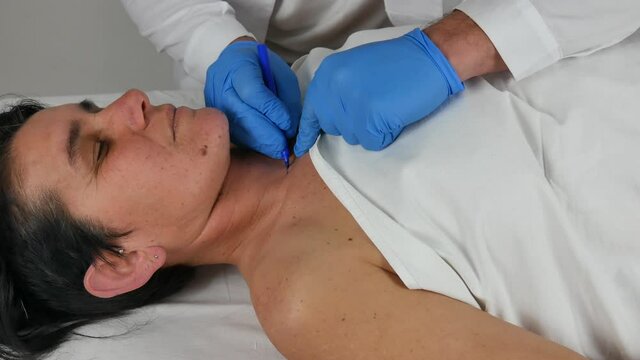 close-up of a corpse being autopsied possibly deceased from covid-19
