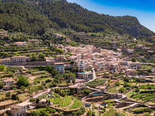 Obraz premium Banyalbufar, Mallorca, Spain. Village in the mountaisns of Tramuntana in the northern part of the island
