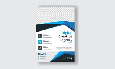 Modern corporate business print ready flyer poster design template