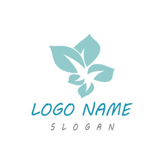 Mint leaves flat vector color icon template illustration design