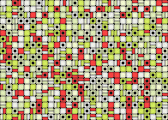 Fototapeta premium Abstract Geometric Pattern generative computational art illustration