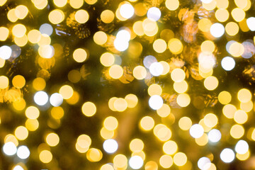 lights from garlands blurred background