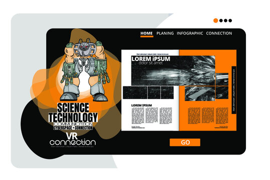 Technology concept for internet banners, social media banners, headers of websites, vector illustration 