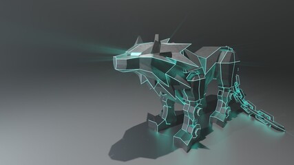 Robotic Wolf Render