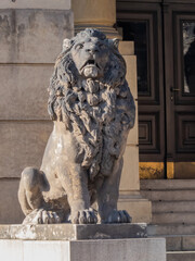 Fototapeta na wymiar Schnirch lion statue in Prague