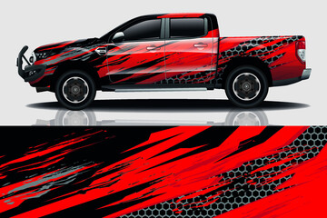 Naklejka premium Car wrap graphic racing abstract background for wrap and vinyl sticker