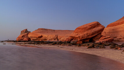 Shuweihat Island view from beach in uae