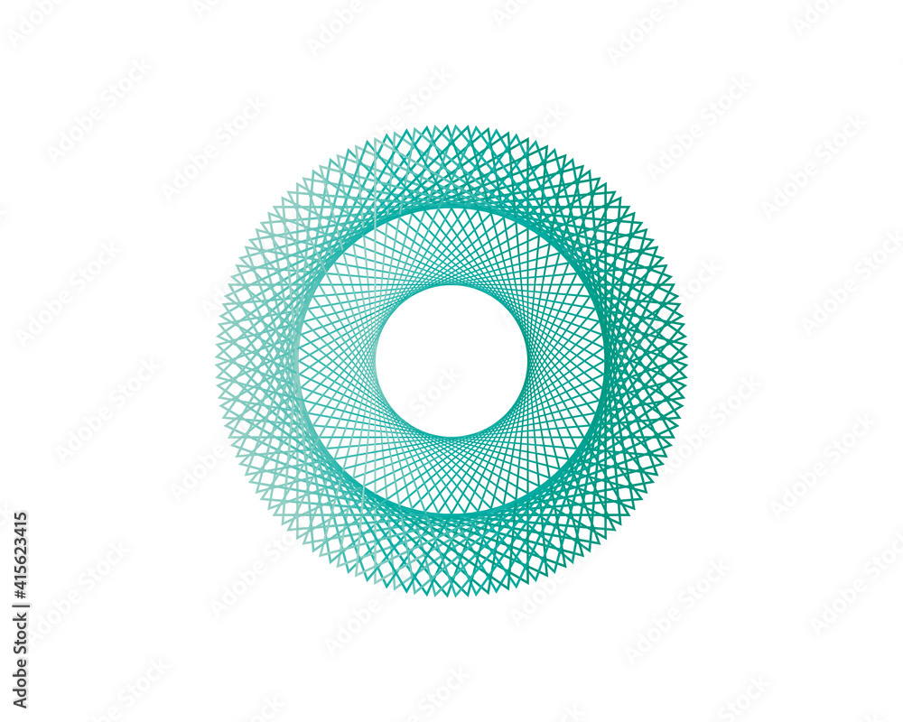 Aufkleber spirograph abstract element on white background. vector illustration.