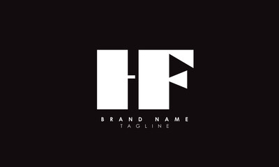 Alphabet letters Initials Monogram logo HF, FH, H and F