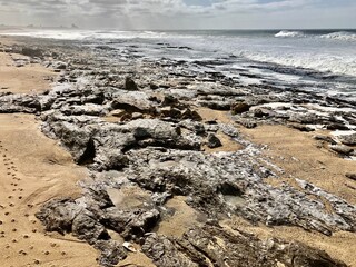 beautiful beach sea ocean sunset view caption photo