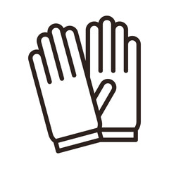 Protective gloves icon