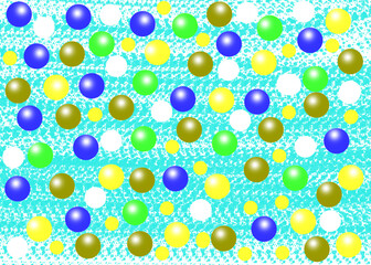 colorful balloons on a turquoise background