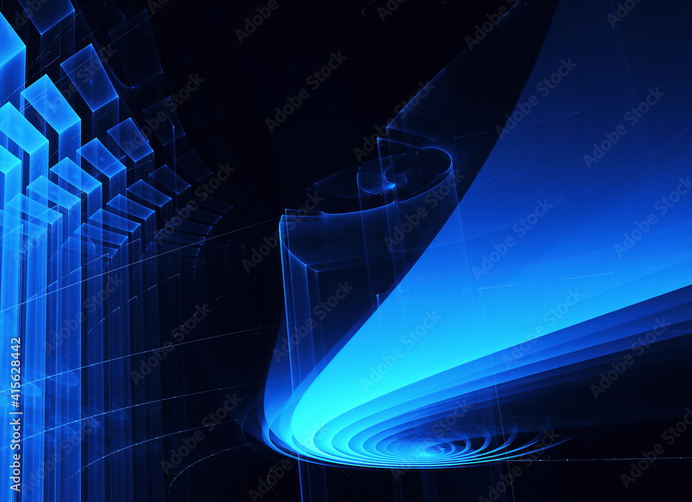 Poster technological textured background. fractal graphics. science and technology concept.