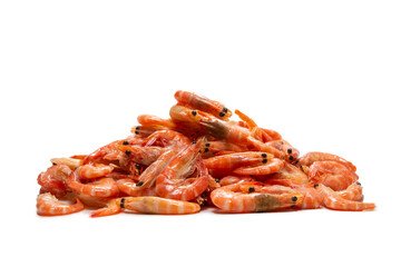 Shrimps isolated on a white background.