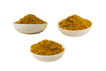 Curry in a bowl isolated.