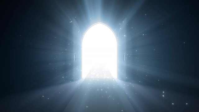Door Opening to the brilliant Future, way to Heaven and Success.