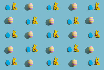 Pride parade. Colorful background. Lgbtqia tolerance. Freedom individuality. Yellow Easter bunny...