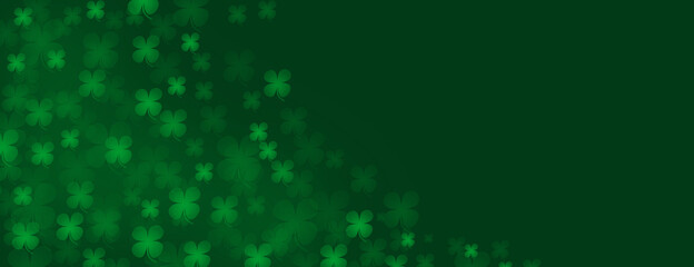 St. Patrick's Day. Background for the design of a postcard for the holiday. Green clover, a symbol of celebration.