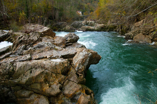 Paraje Natural Escala Salmonera de Ca&ntilde;o, R&iacute;o Sella, Ca&ntilde;o, Asturias