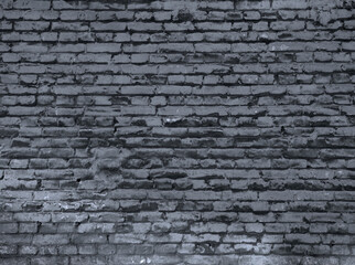 Grey brick texture wall background.