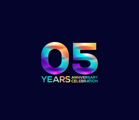 5 Year Anniversary Day background Concept