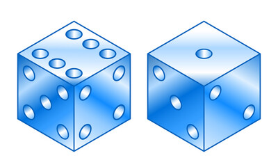 Dice cubes illustration
