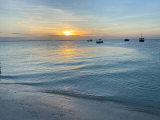 sunset on the beach