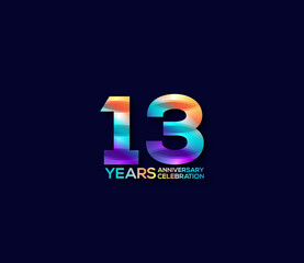 13 Year Anniversary Day background Concept
