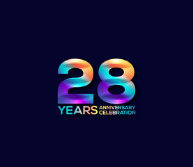 28 Year Anniversary Day background Concept