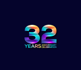 32 Year Anniversary Day background Concept