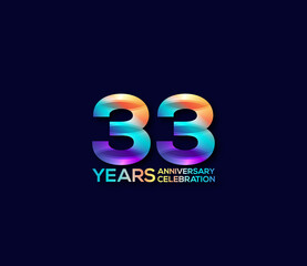 33 Year Anniversary Day background Concept