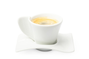 cup of coffee on white background