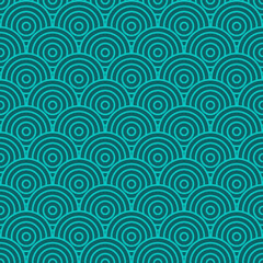 Japanese seamless round pattern. Traditional Chinese texture. Oriental New Year background. Vector illustration. 