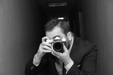 photosesion wit old  soviet camera