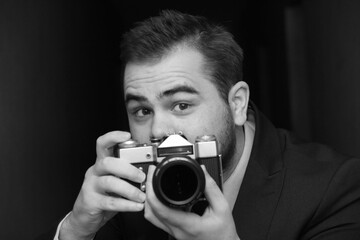 photosesion wit old  soviet camera