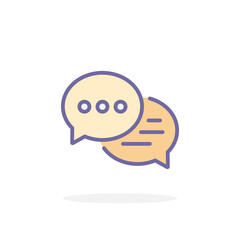 Speech bubble icon in filled outline style.