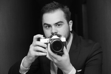 photosesion wit old  soviet camera