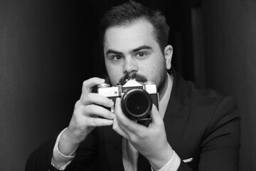 photosesion wit old  soviet camera