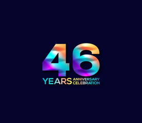 46 Year Anniversary Day background Concept